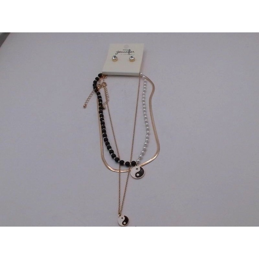 Jennifer & Company - 3 Pc Necklace Set, Ying Yang - BRAND NEW WITH TAGS